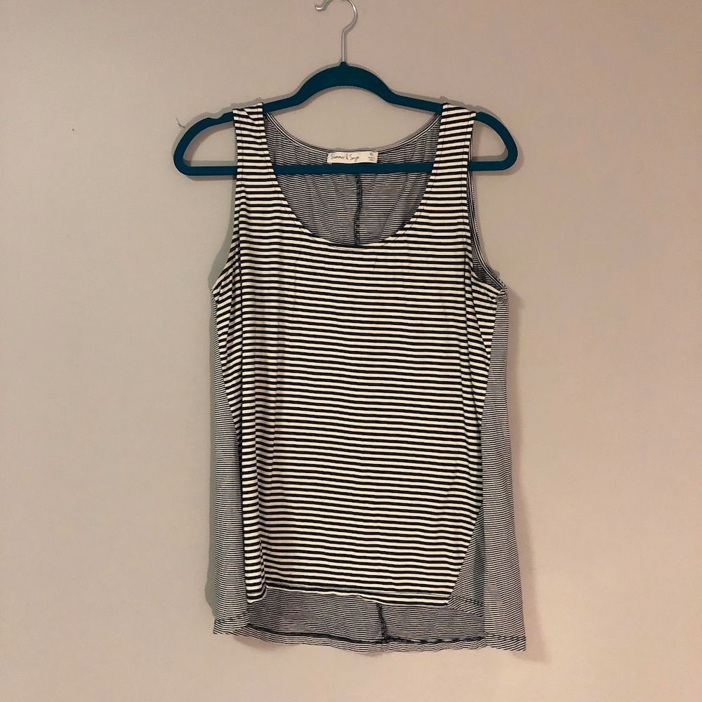 Summer & Sage black & white striped tank - Size XL
